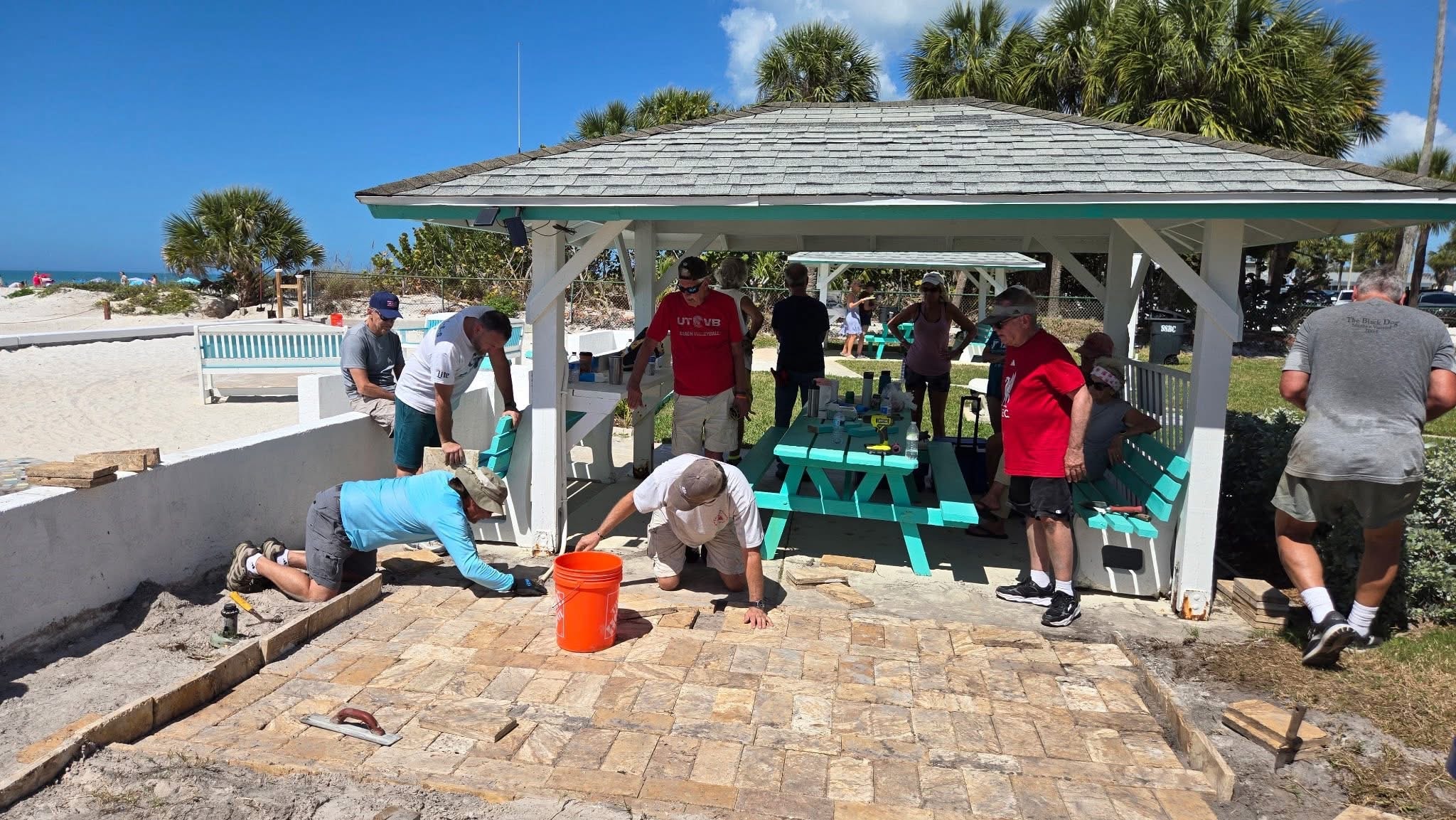 Barrier island community disaster relief cleanup